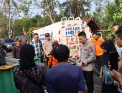 Di Tengah Krisis Air, Polres Ciamis Hadir Bantu Warga Wangunjaya