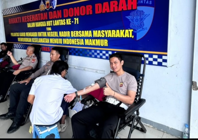 Donor darah Satlantas Polres Ciamis